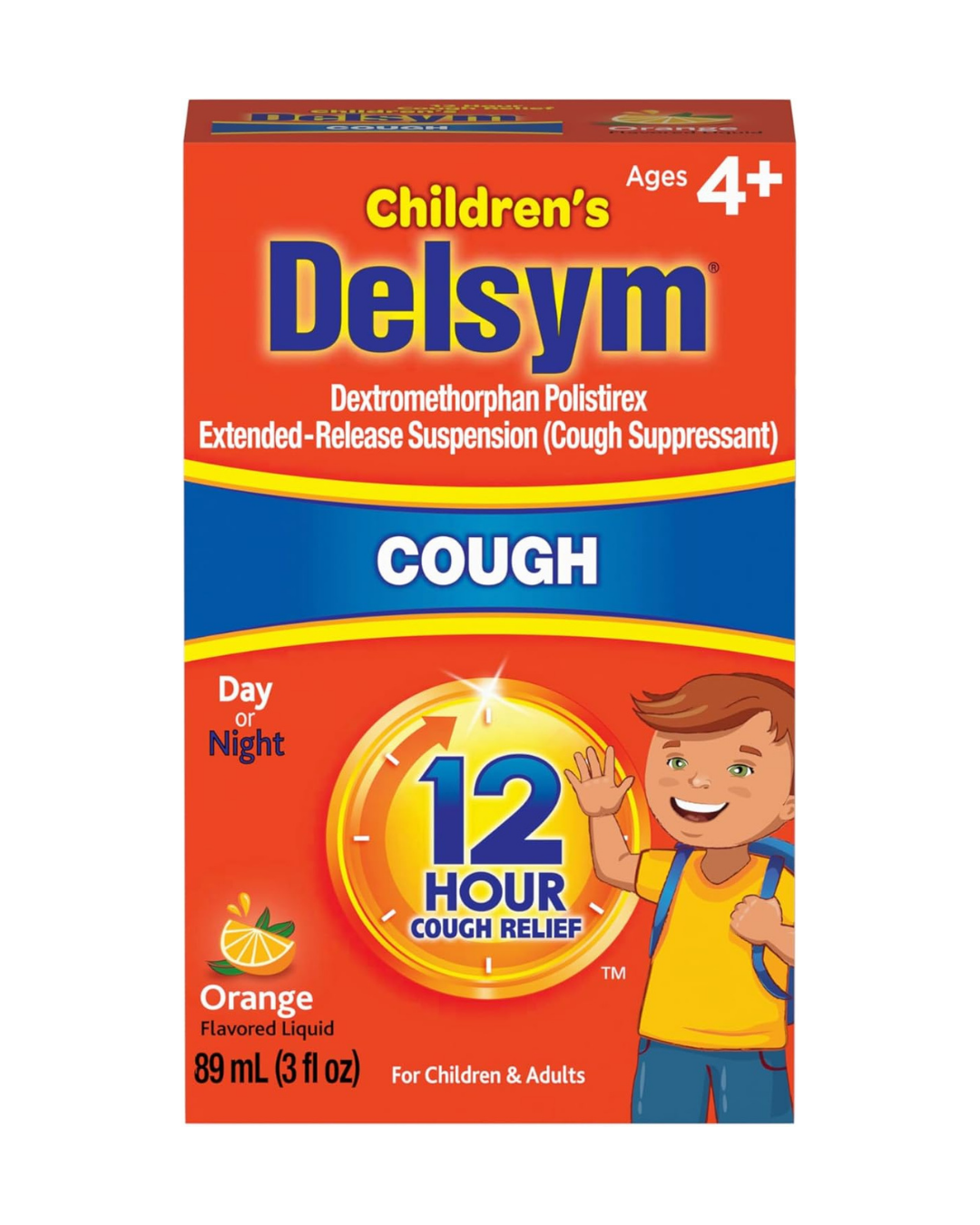 Delsym® Children's Liquid - Orange 12/3 oz. (w/Dosage Cup)