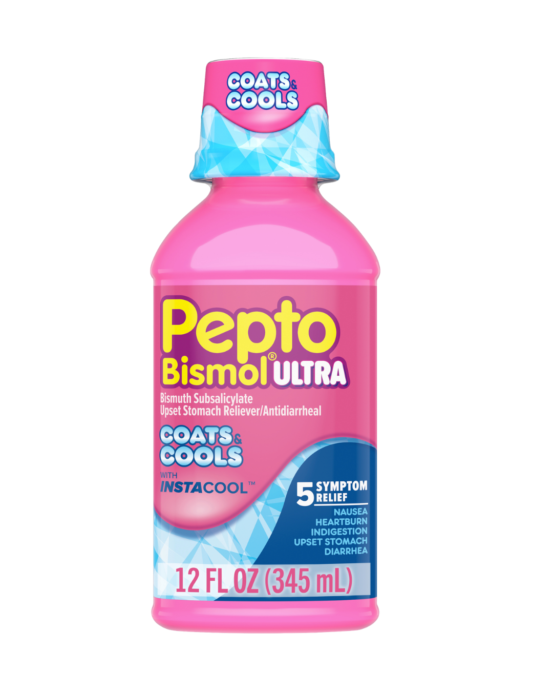 Pepto Bismol Liquid Ultra, Indigestion and Anti-Diarrhea Stomach Relief, Instacool, 12 Fl oz