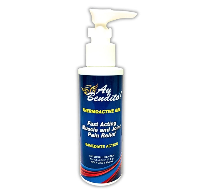 Pain Relief, Thermoactive Gel Pump 4 oz (Ay Bendito)