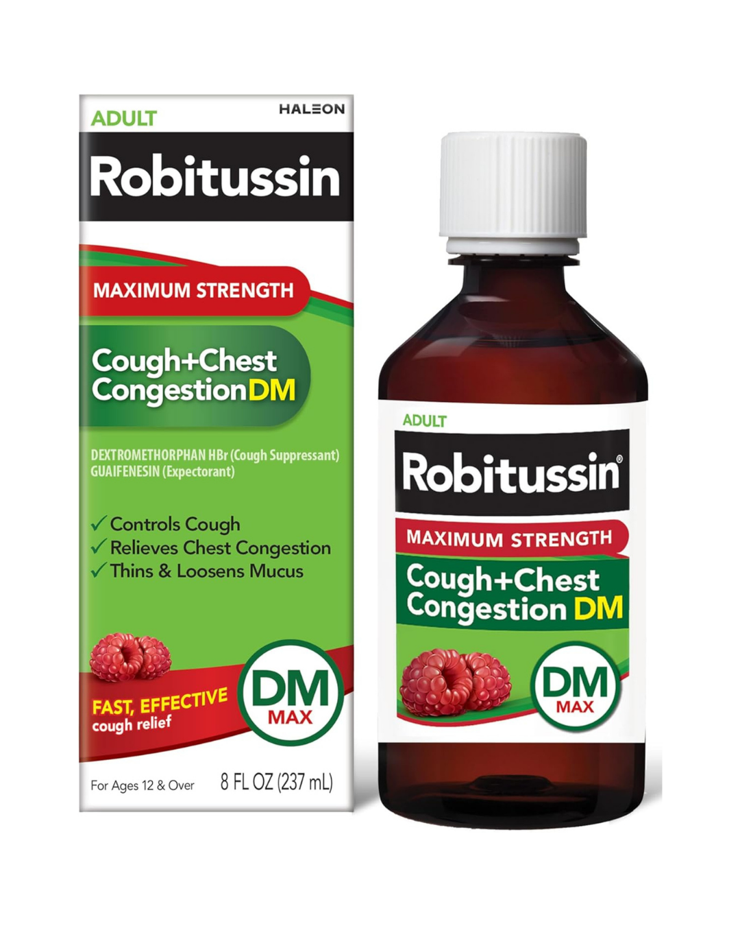 Robitussin Max Strength Cough Congestion DM and Cold Medicine, 8 Fl Oz