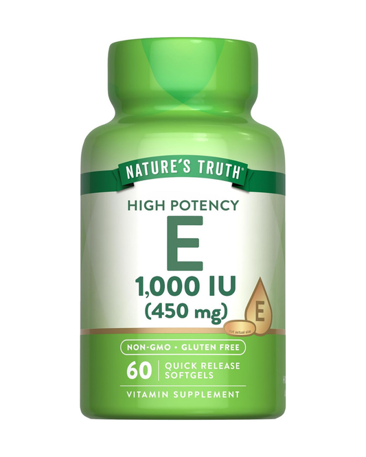 Nature's Truth, Vitamin E, High Potency, 450 mg (1,000 IU), 60 Quick Release Softgels