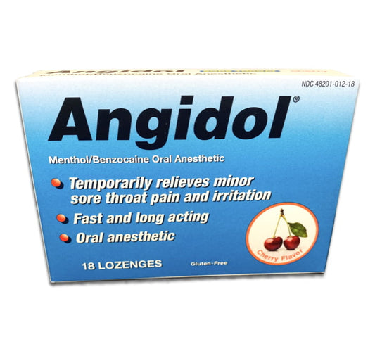Angidol Cherry Throat Lozenges, 18ct