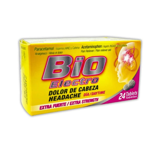 Pain Relief, Headache Daytime 24 Tabs Xtra Strength (Bio Electro)