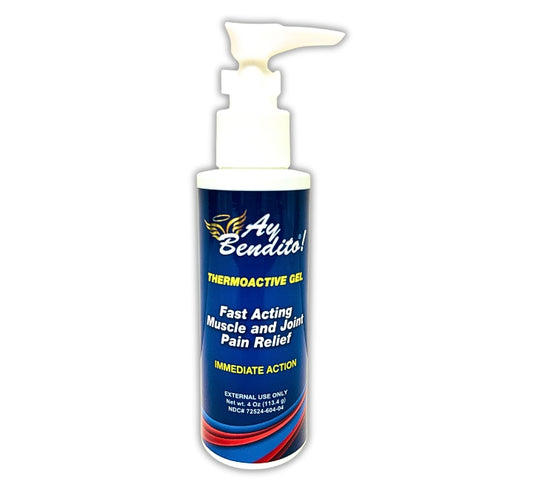 Pain Relief, Thermoactive Gel Pump 4 oz (Ay Bendito)